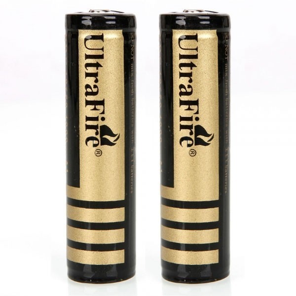 แบตเตอรี่สำหรับไฟฉาย UltraFire 18650 4000mAh 3.6-4.2V ชาร์จไฟใหม่ได้ มีวงจร Protected