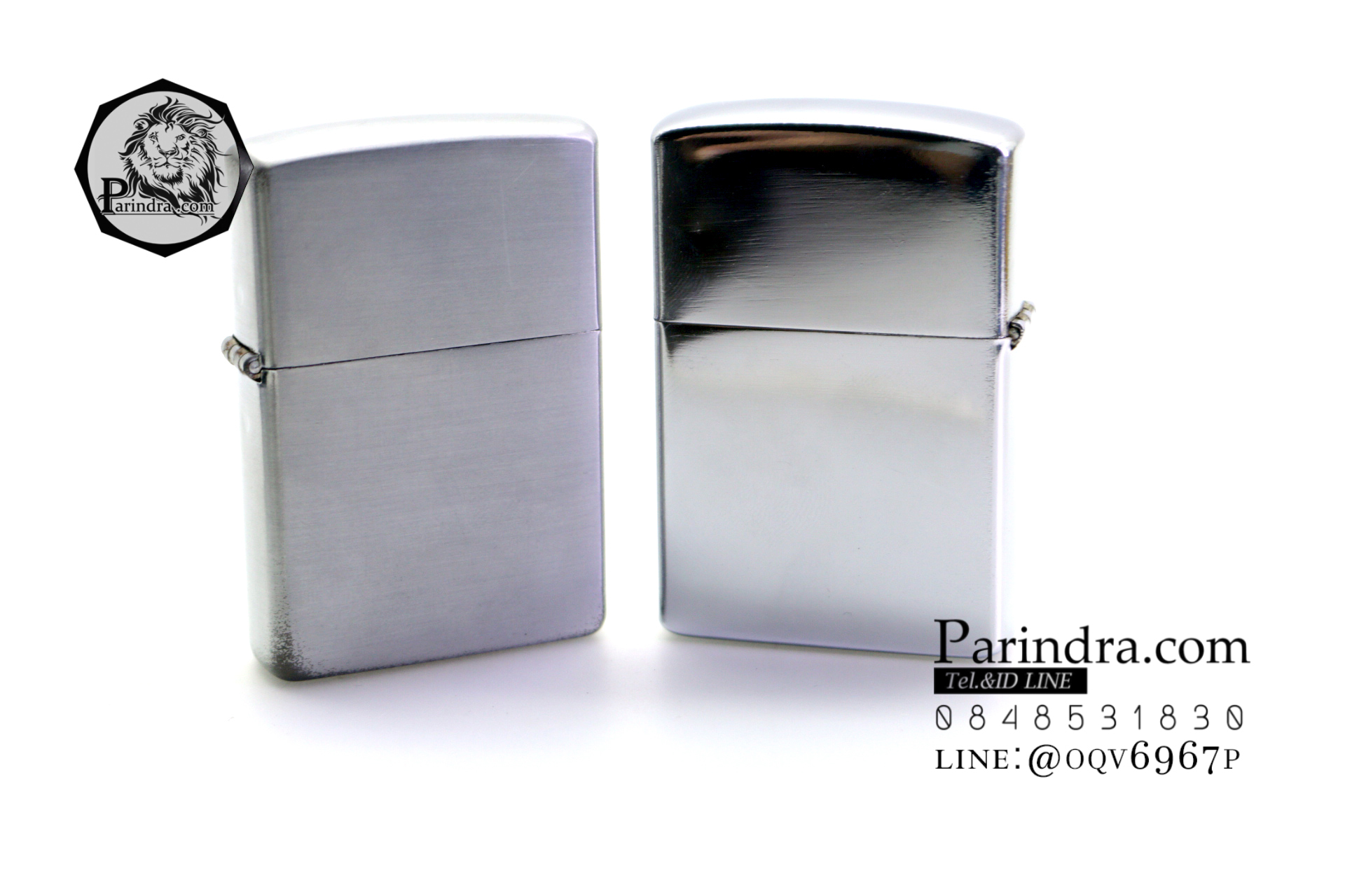 ไฟแช็คน้ำมัน ลายสีเงิน Chrome ผิวด้าน เติมน้ำมันรอนสัน