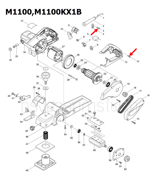 TAPPING SCREW 4X18 Makita, Maktec MT190, MT560, DDF486, M1100, M1100KX1B, M1901, GA5010, GA5020, M6001, M6001B Pn.266326-2 (แท้)+