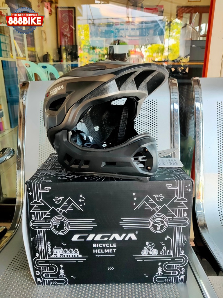 หมวกจักรยานเสือภูเขา CIGNA TT-32 FULL-FACE Downhill Helmet Enduro Mountain Bike SIZE L (57-62)