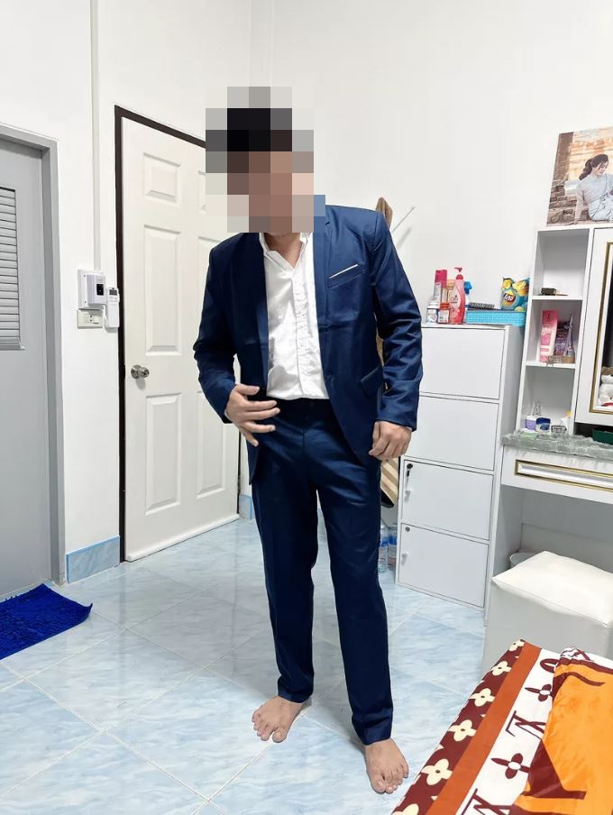 พร้อมเช่า ชุดสูทชาย สีกรมท่าเข้ม Navy Peony รุ่น 1 กระดุม งานซับในทั้งตัว (ไม่มีกั๊ก) พลัสไซส์