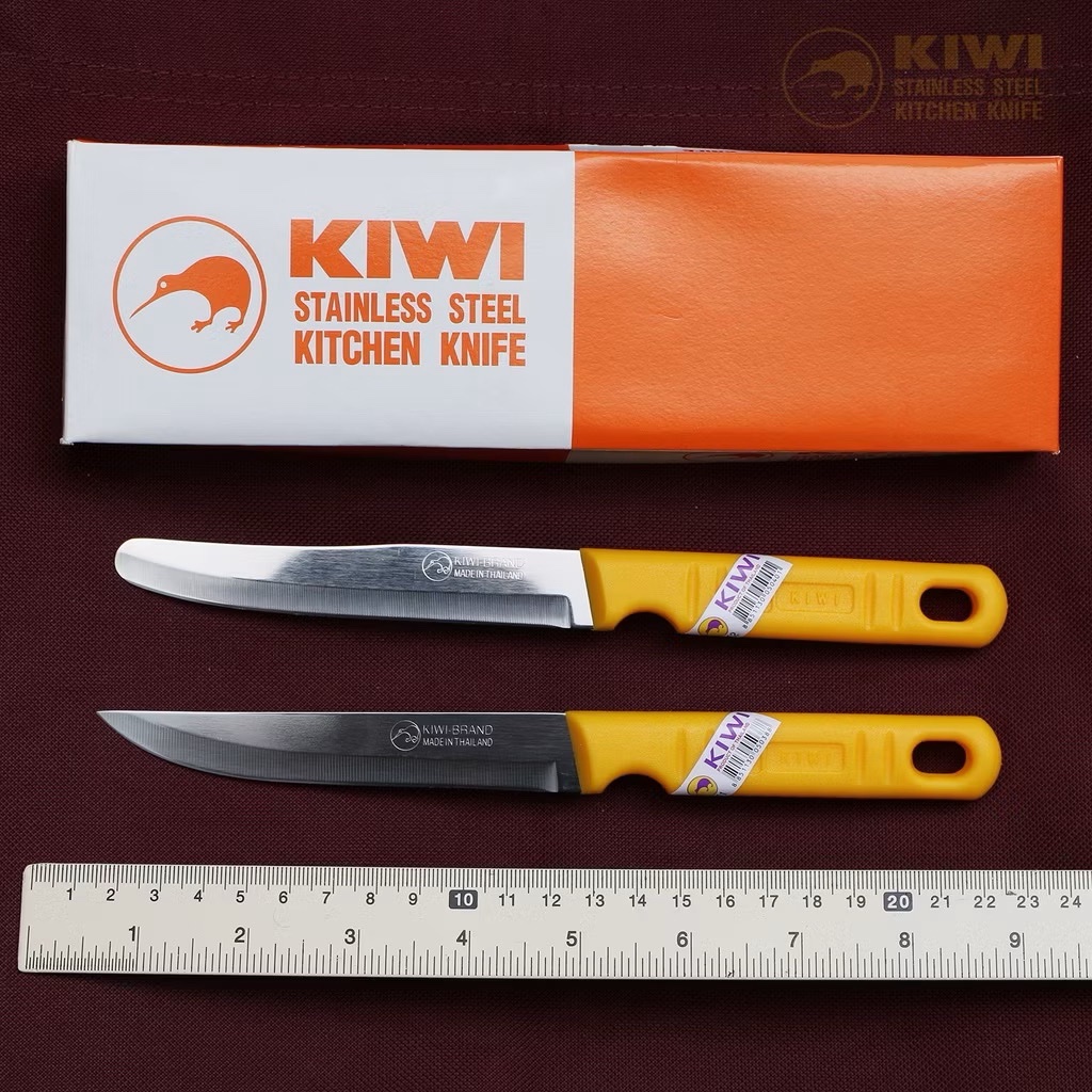 มีดทำครัว KIWI(กีวี่) #511 / #512 ของแท้ มีดปอกผลไม้ ด้ามพลาสติกเหลือง คมที่สุด