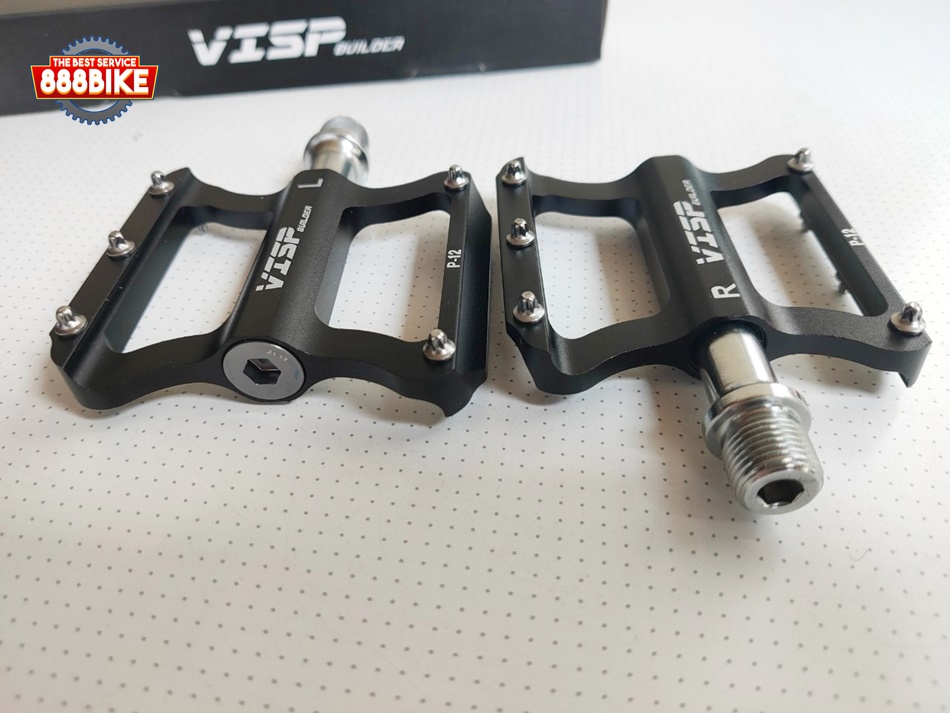 บันไดจักรยาน VISP P-12 ALLOY PEDALS, DU-BEARING สีดำ เบา ลื่นสุดๆ