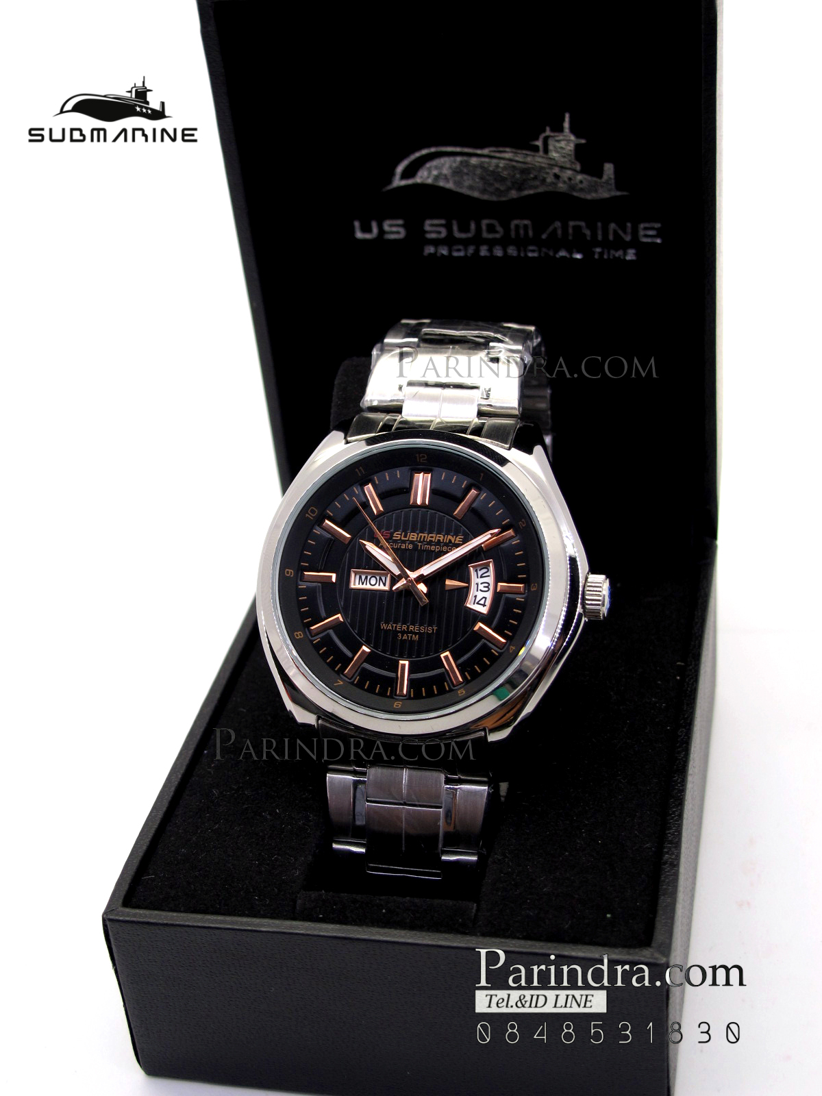 นาฬิกา US submarine รุ่น J100MDD ของแท้ 100% ตัว Accuratc Timcpiece หน้าปัดสีดำ