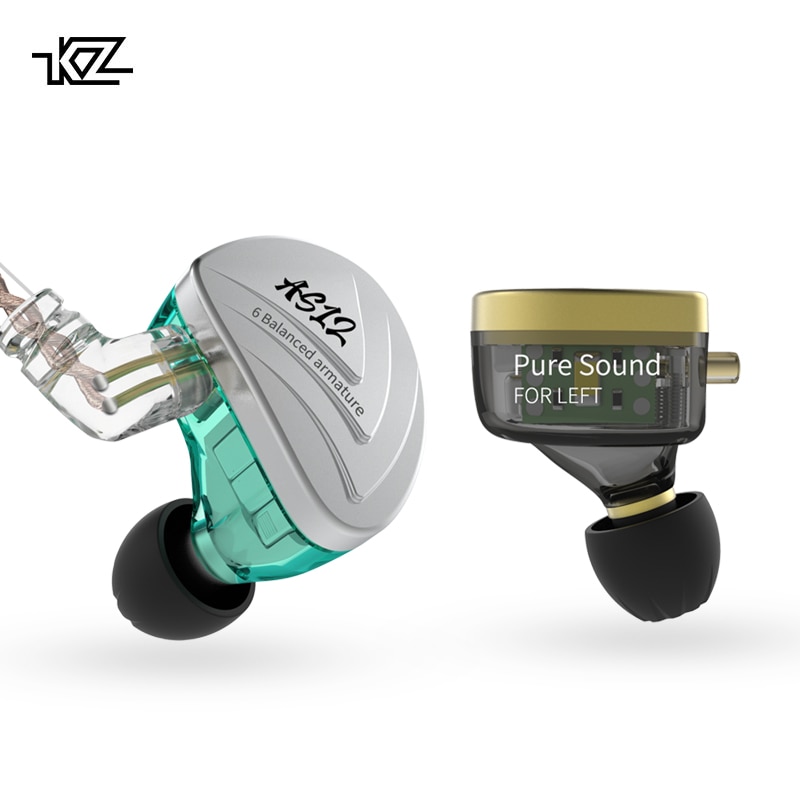 ขาย KZ AS12 สุดยอดหูฟัง Pure Balanced 6 ไดร์เวอร์ (6BA) ถอดสายได้