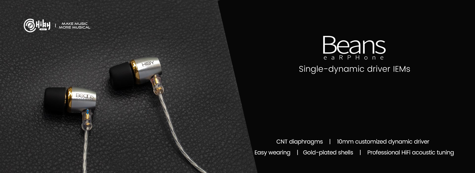 ขาย Hiby Beans หูฟัง IEMs 1 ไดรเวอร์ Dynamic