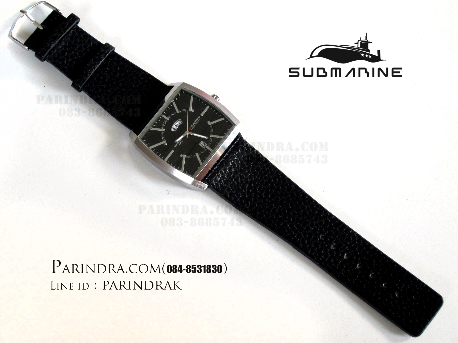 นาฬิกา US Submarine J103MDD ของแท้ 100 % ดำล้วนขอบเงินเข็มเงิน