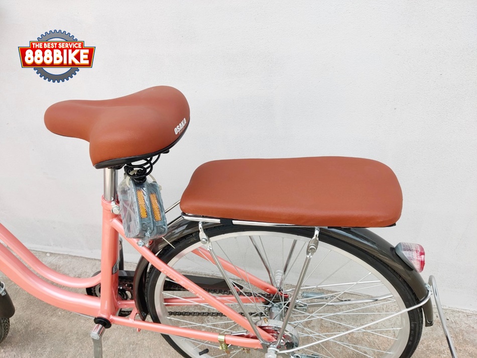 จักรยานแม่บ้าน OSAKA RHINO CITY BIKE พร้อมตะกร้า ไม่มีเกียร์ ล้อ24นิ้ว