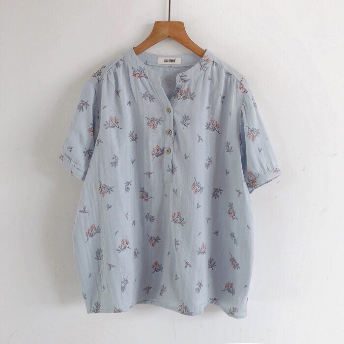 เสื้อผ้าสาลูลายดอกไม้