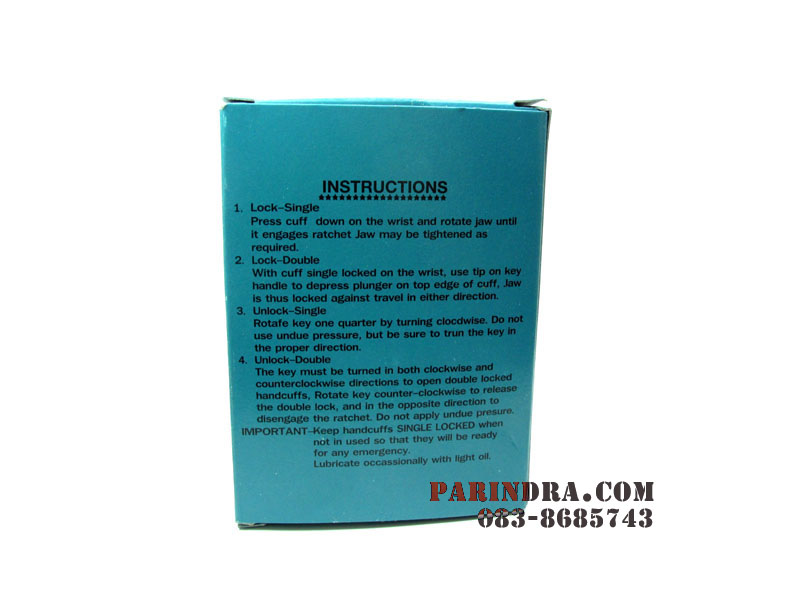 กุญแจมืออย่างดี THE SMITS HANDCUFFS DOUBLE LOCK กล่องฟ้า