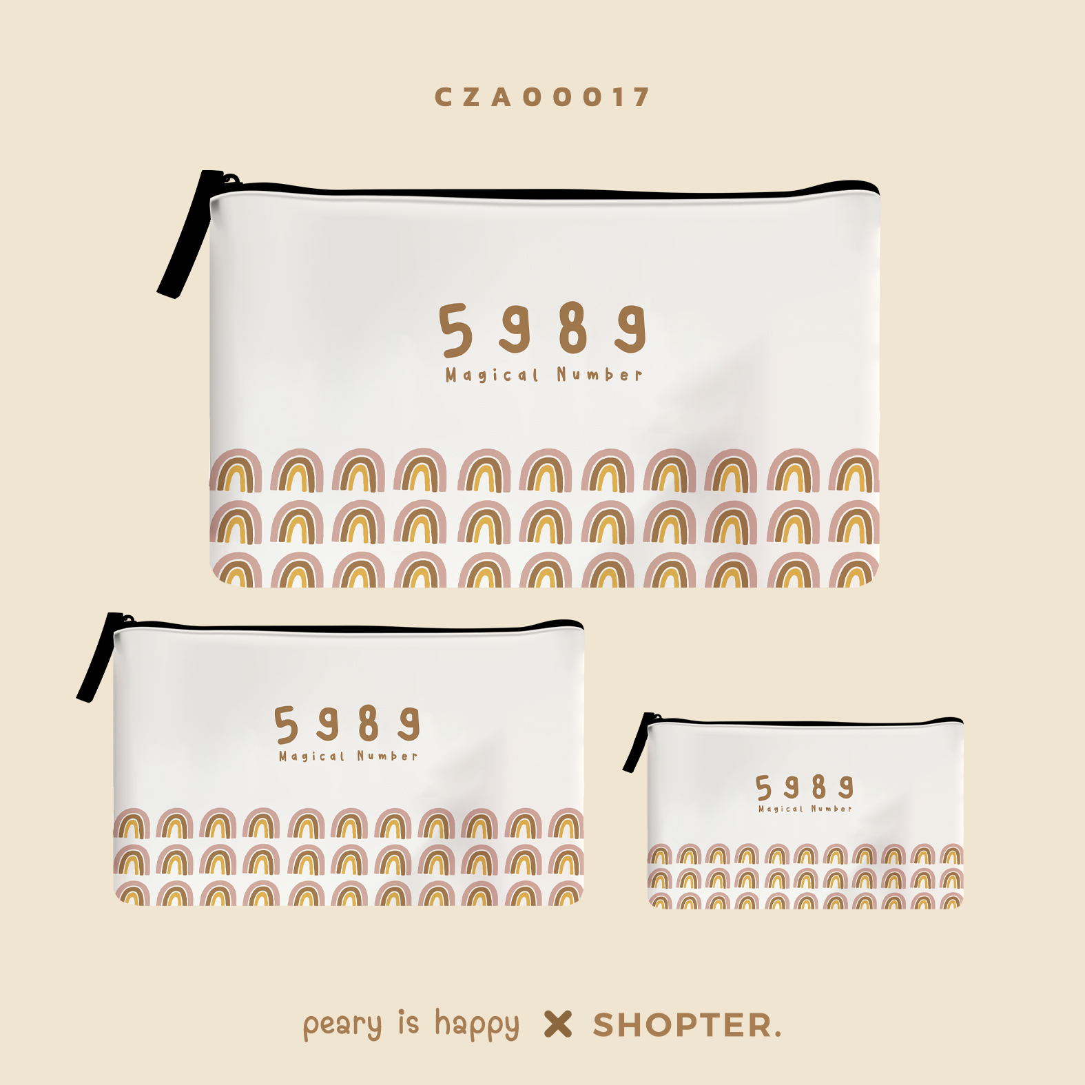 เซ็ทกระเป๋าเคสคอม Magical Number 5989 CZA00017 #minimalstylebyPEARY