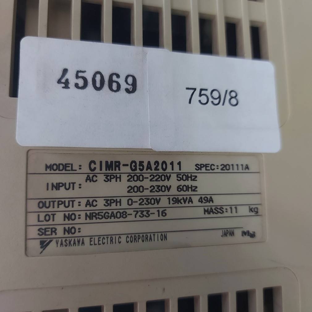 CIMR-G5A2011 INVERTER " YASKAWA "