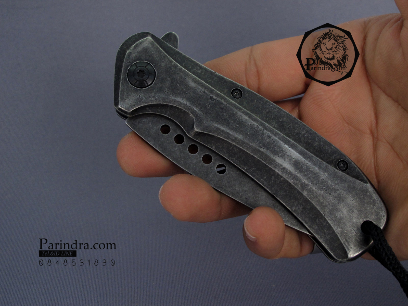 มีดพับสำหรับพกพาขนาดกลาง Browning ด้ามเหล็กStone Wash x001 (OEM)