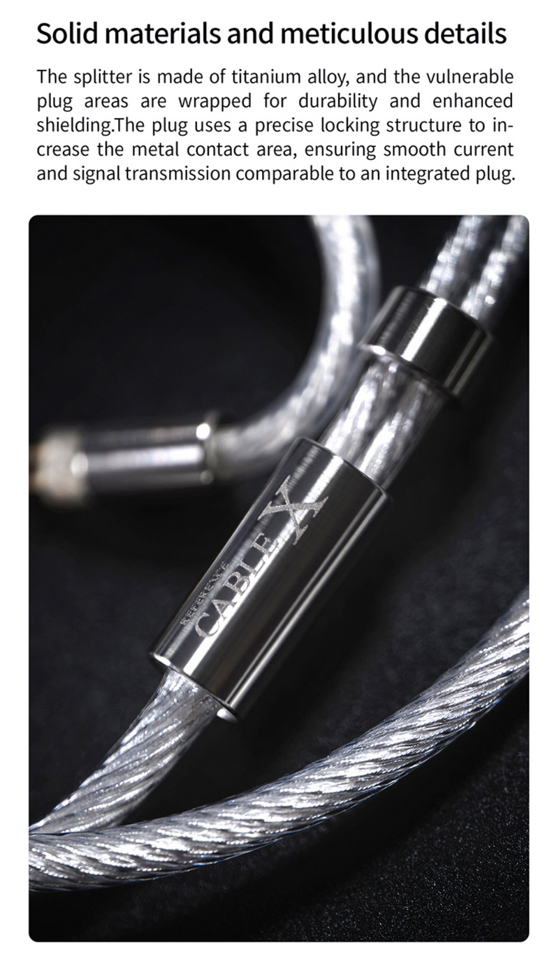 TANCHJIM CableX สายอัพเกรดโลหะผสม ทองแดง ชุบเงิน ถอดเปลี่ยนปลั๊กได้ ประกันศูนย์ไทย