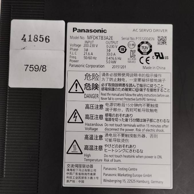 MFDKTB3A2E SERVO DRIVE " PANASONIC "