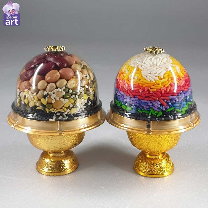 ของไหว้พระพิฆเนศ โดมจิ๋วM | ธัญพืช ข้าวอักษัต ปัญจเมวา โมทกะลาดู ปัญจอมฤต