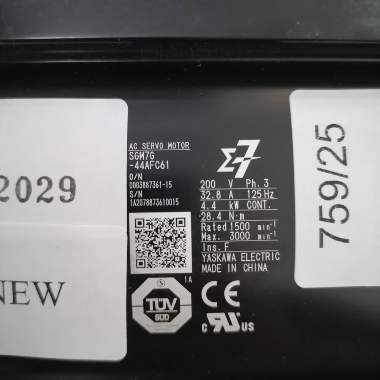 SGM7G-44AFC61 SERVO MOTOR “ YASKAWA ”