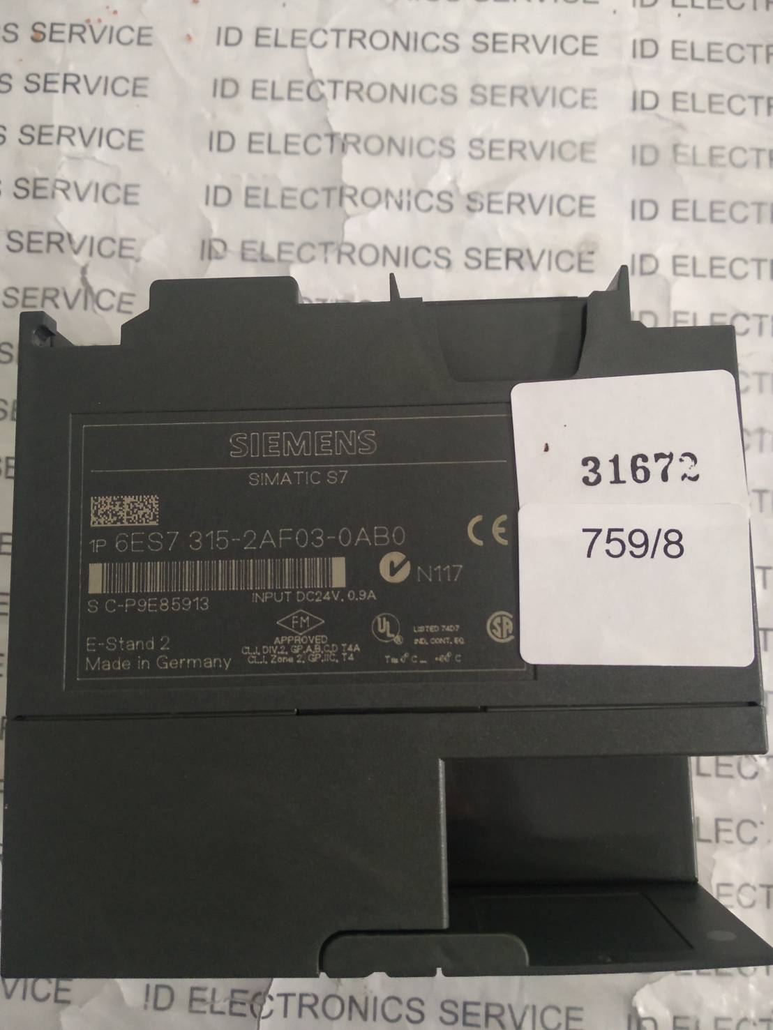 6ES7 315-2AF03-0AB0 PLC " SIEMENS "