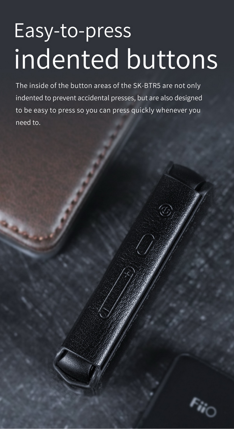 FiiO SK-BTR15 เคสหนังสำหรับ BTR15 ให้การป้องกันที่ยอดเยี่ยม ทนทาน เฉพาะเคส [-เคส-]