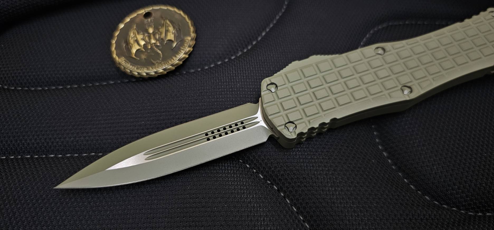 Microtech HERA D/E STANDARD FRAG CERAKOTE FORREST GREEN SIGNATURE SERIES