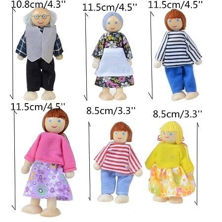 บ้านตุ๊กตาเปลี่ยนรูปทรงได้ พร้อม ตุ๊กตาครอบครัว6 ตัว