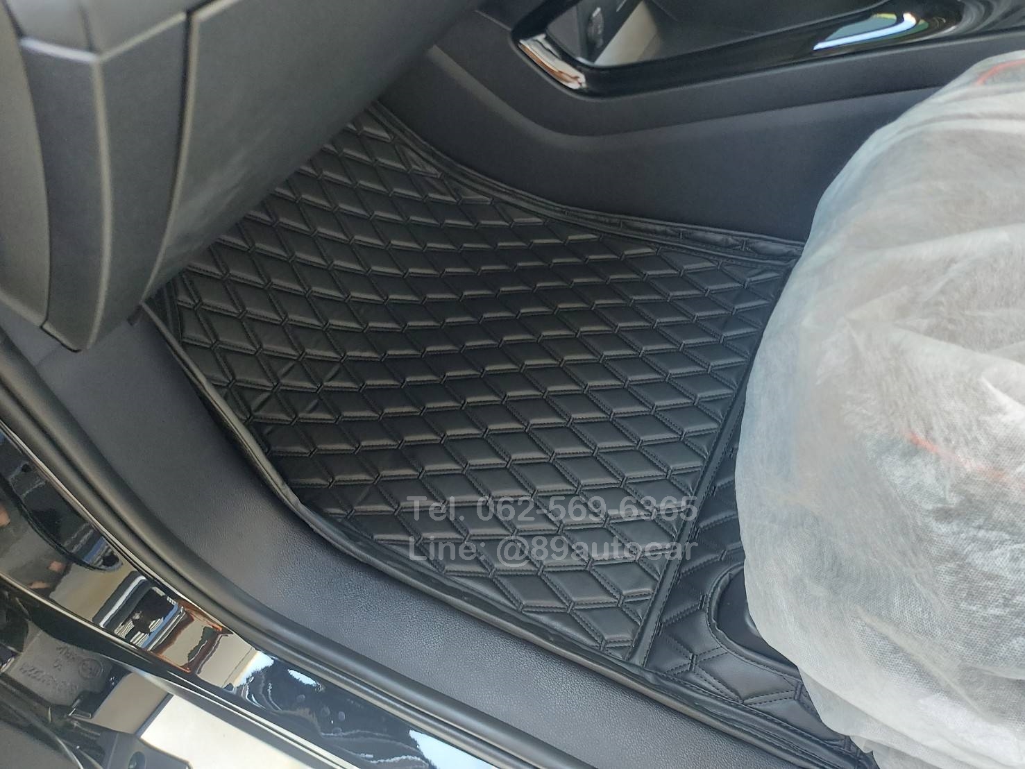 พรมรถยนต์ BYD Sealion 6 (บีวายดี ซีไลอ้อนหก) ปูพรม VVIP ด้ายคู่ สีดำด้ายดำ เต็มคัน