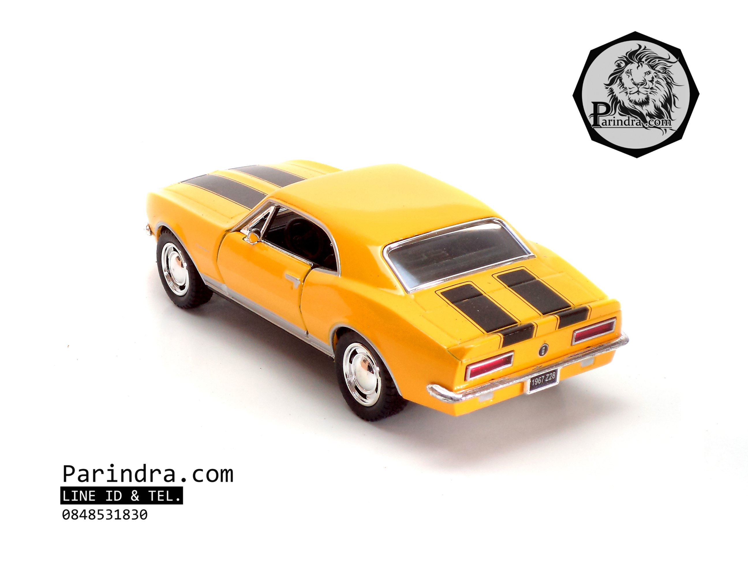โมเดลรถเหล็ก รถ Chevrolet Camaro Z28 ปี 1967 สีเหลือง