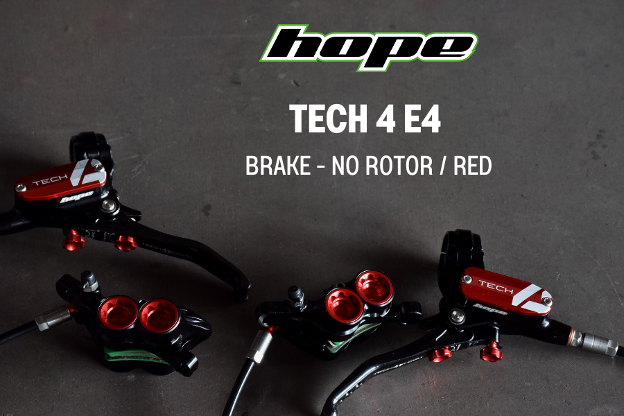 ชุดดิสเบรคหน้า-หลัง HOPE TECH4 E4 NO-ROTOR BRAKE SET (front+rear) "Our hard hitting downhill brake"