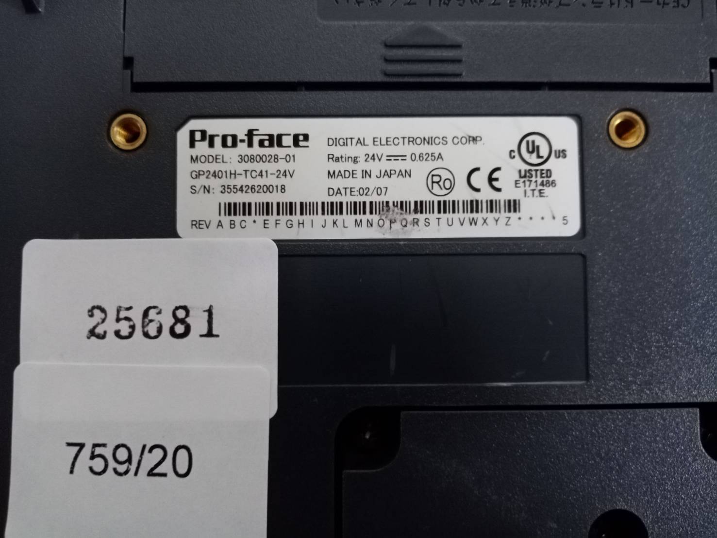 GP2401H-TC41-24V LCD TOUCH SCREEN " PROFACE "