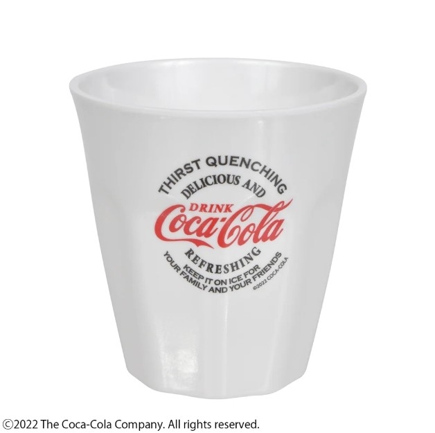 แก้ว Coca-Cola เมลามีนสีขาวโลโก้สีแดง ขนาด 300 ml