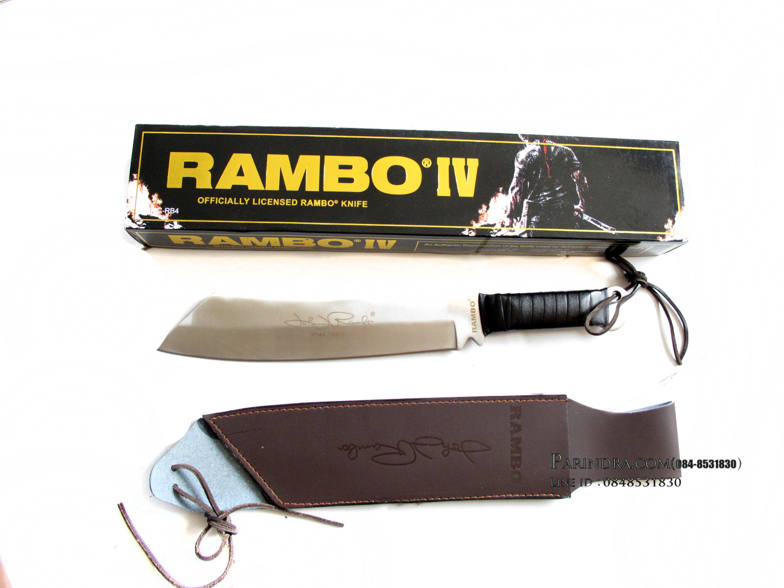 มีดเดินป่าใบตาย RAMBO IV แรมโบ้ 4 สุดโหด (สีเงิน)