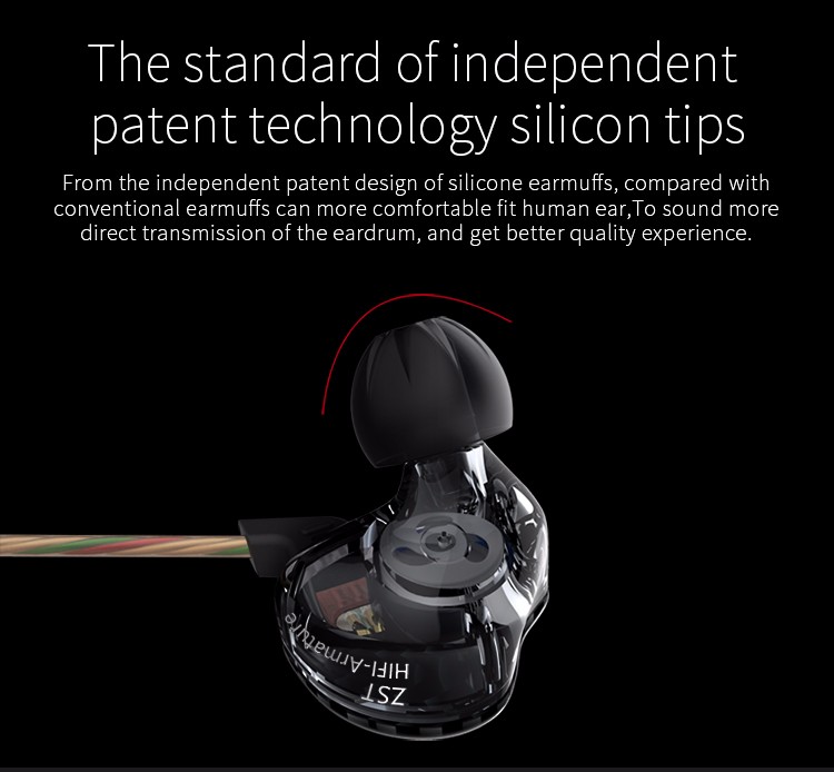 ขาย KZ ZST หูฟัง hybrid driver 1DD+1BA ระดับ HiFi เบสลึก ถอดสายได้ ดีไซน์หรู