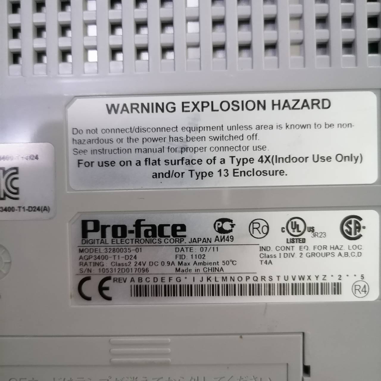 AGP3400-T1-D24 LCD TOUCH SCREEN " PROFACE "