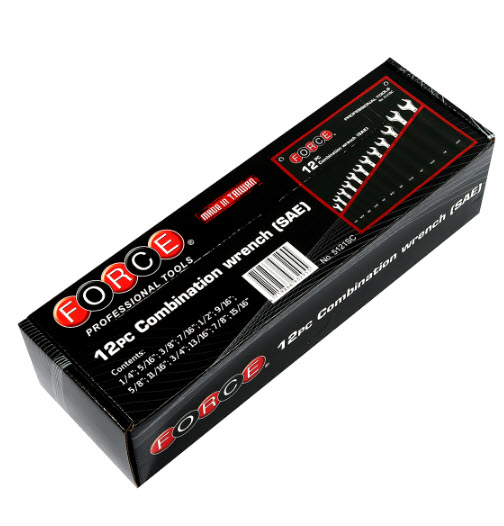 ชุดประแจแหวนข้างปากตาย (12ชิ้น) ฟอร์ซ (FORCE) [หน่วย นิ้ว ] Pn.5121SC (*)