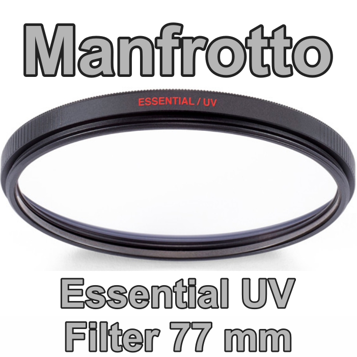 Manfrotto Essential UV Filter 77 mm ฟิลเตอร์สำหรับช่วยตัดแสง UV และป้องกันหน้าเลนส์ กันน้ำ เคลือบ multicoat 8 ชั้น แสงส่องผ่านได้ 99% ผลิตญี่ปุ่นประกันศูนย์ 5 ปี