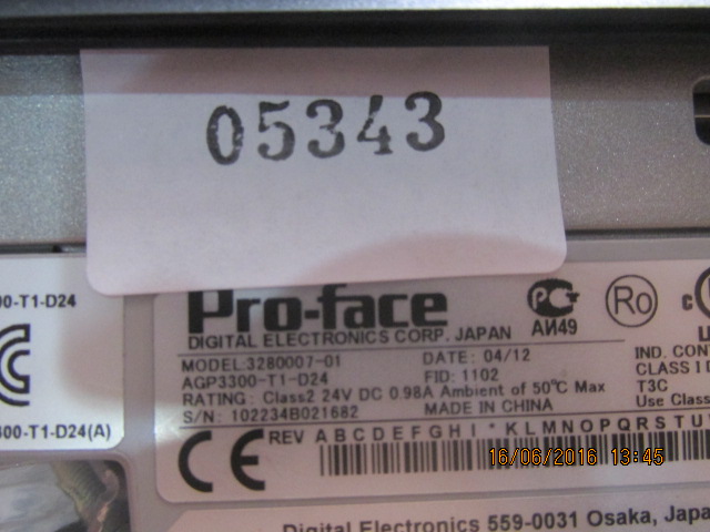LCD TOUCH SCREEN “ PROFACE ” รุ่น AGP3300-T1-D24