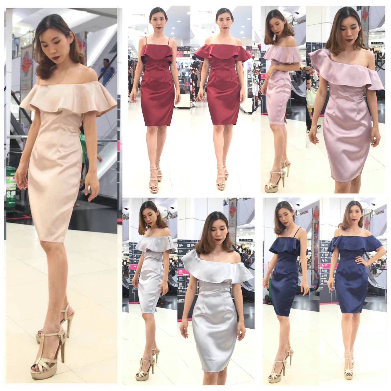 ชุดเพื่อนเจ้าสาว ชุดราตรีสั้น Peony - Ruffle top & pencil skirt