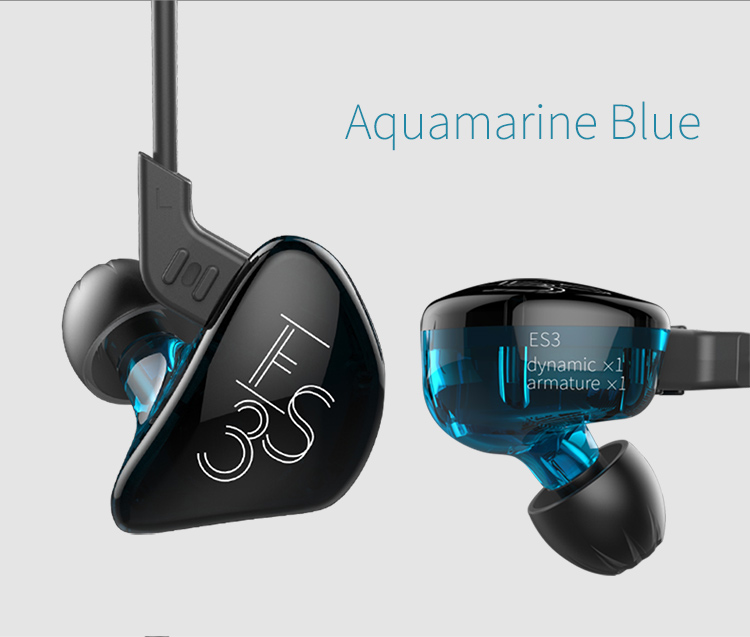 ขาย KZ ES3 หูฟัง Hybrid 2 ไดร์เวอร์ 1DD+1BA ระดับ Hi-Fi ถอดสายได้