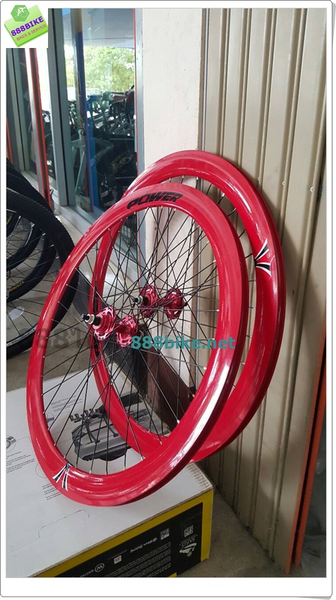 ชุดล้อสำเร็จ ล้อ Fixed gear ขอบสูง 50mm. (ชุดล้อ ฟิกเกียร์) 700C