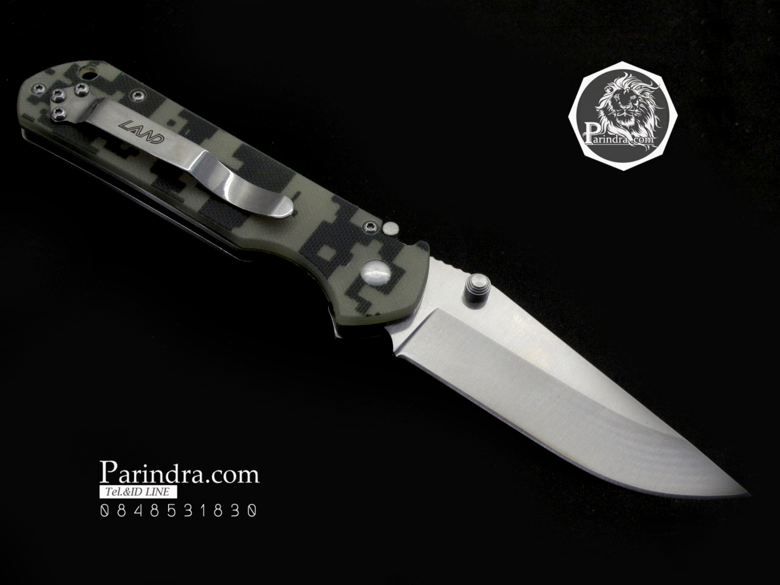 มีดพับ Land Knife GB9-910 ด้ามลายพรางทหาร (ของแท้) สวยงาม แกร่ง ทนทาน