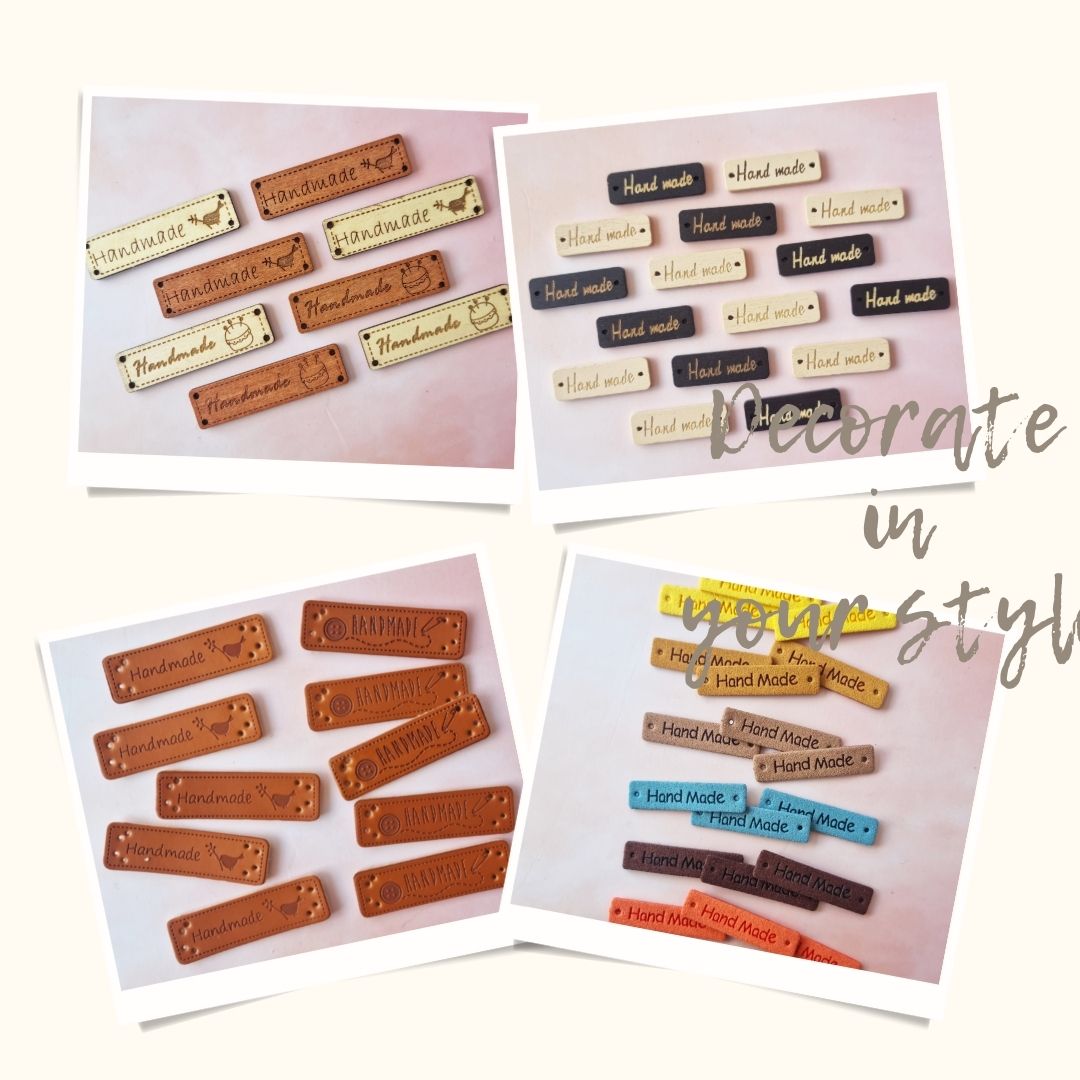 กระดุมไม้ กระดุมกะลา ป้ายไม้ ป้ายหนัง สำหรับตกแต่ง งาน DIY
