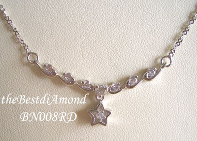 BN008RD-18+++สร้อยเพชรรูปดาว+++แบบน่ารักมากค่ะ แอบหรูนิดๆ ไม่เวอร์มาก ใส่ออกงานได้สบายเลยค่ะ หรือใส่ทำงานก็ยังไหวค่ะ