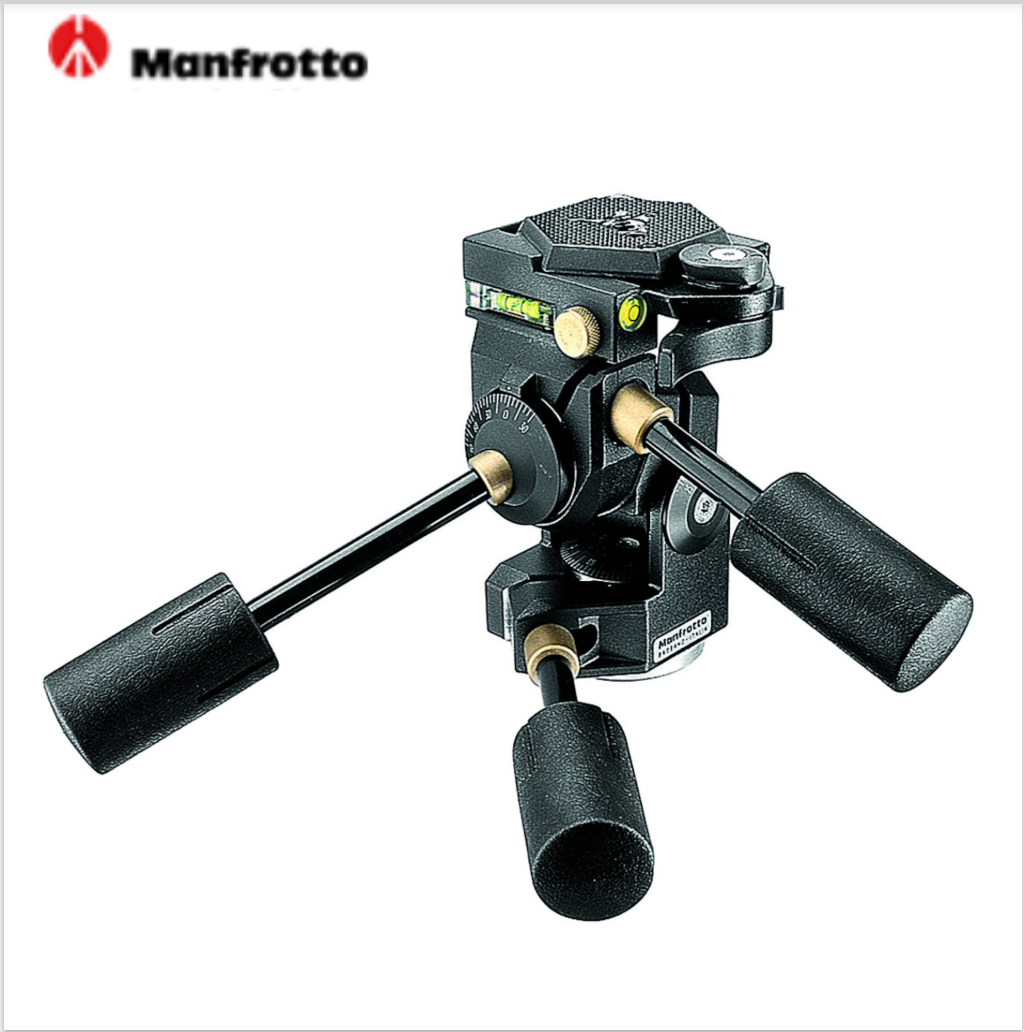 หัวแพน 3 ทาง Manfrotto 229 ภาพนิ่ง ใช้กับกล้อง MEDIUM FORMAT MF-0229-3D001 3D Super Pro 3-way tripod head with safety catch ประกันศูนย์ 5 ปี