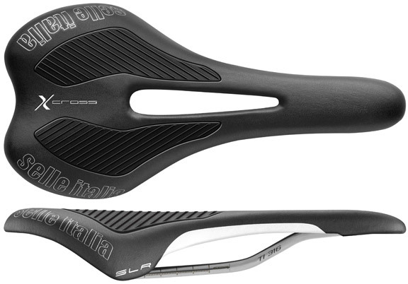SELLE ITALIA อานนั่ง, SLR X-CROSS FLOW, สีดำ (MTB), S2