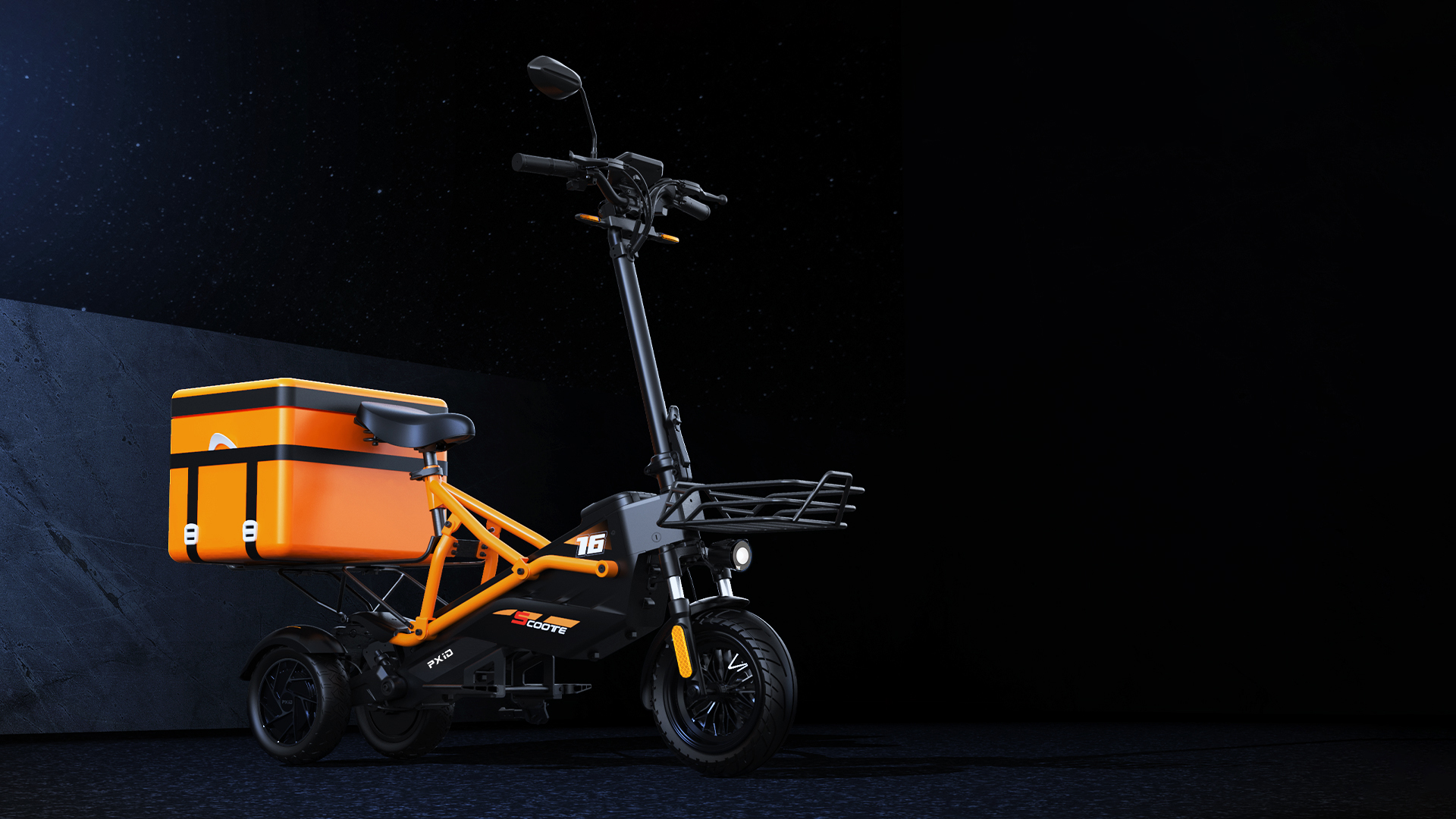 สกูตเตอร์ไฟฟ้า PXID Bestride Pro Electric Scooter New Design 3 Wheel 1000W, batt 48v 23.4Ah มาตรฐานยุโรป (F2)