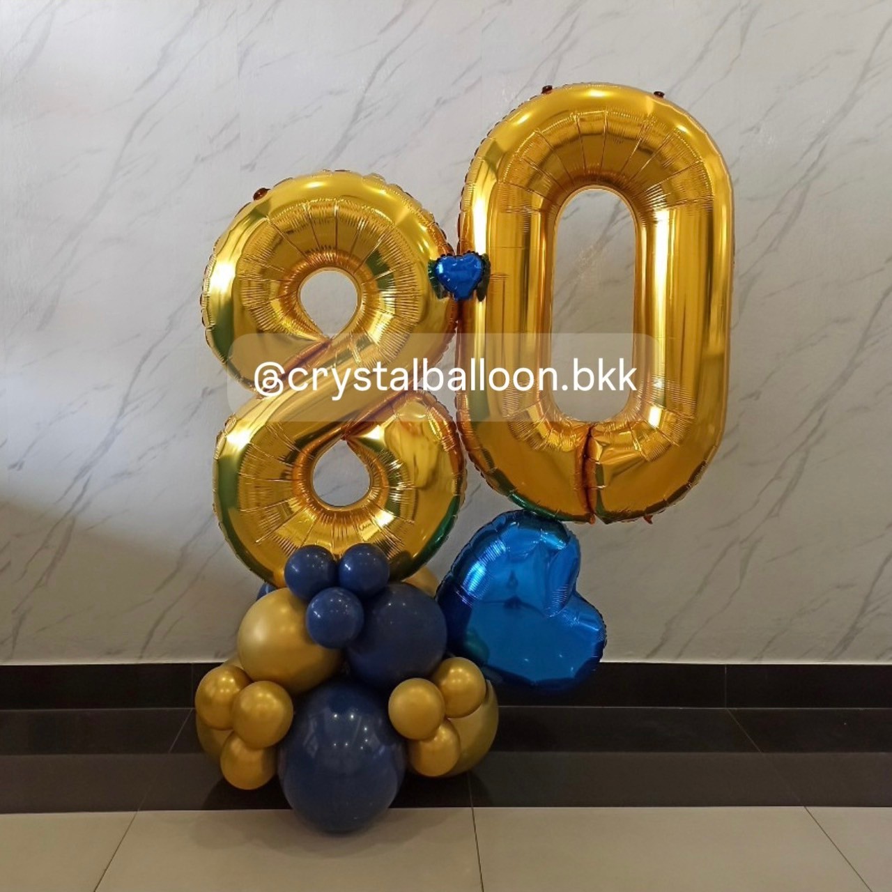 ลูกโป่งวันเกิด ฟอยล์ตัวเลข ขนาด 40" ตั้งฐานคู่ 1 ชิ้น สีทอง พร้อมตกแต่ง สามารถเปลี่ยนสีลูกโป่ง/เปลี่ยนสี-ฟอยล์ตัวเลข/เปลี่ยนสี-ฟอยล์ตกแต่งได้
