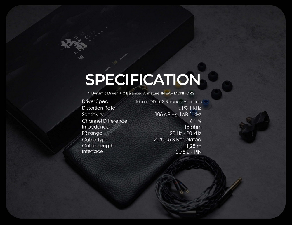 Tangzu X DIvisnus FUDU Verse 1 หูฟัง Hybrid 3 ไดรเวอร์ 2BA+1DD ประกันศูนย์ไทย