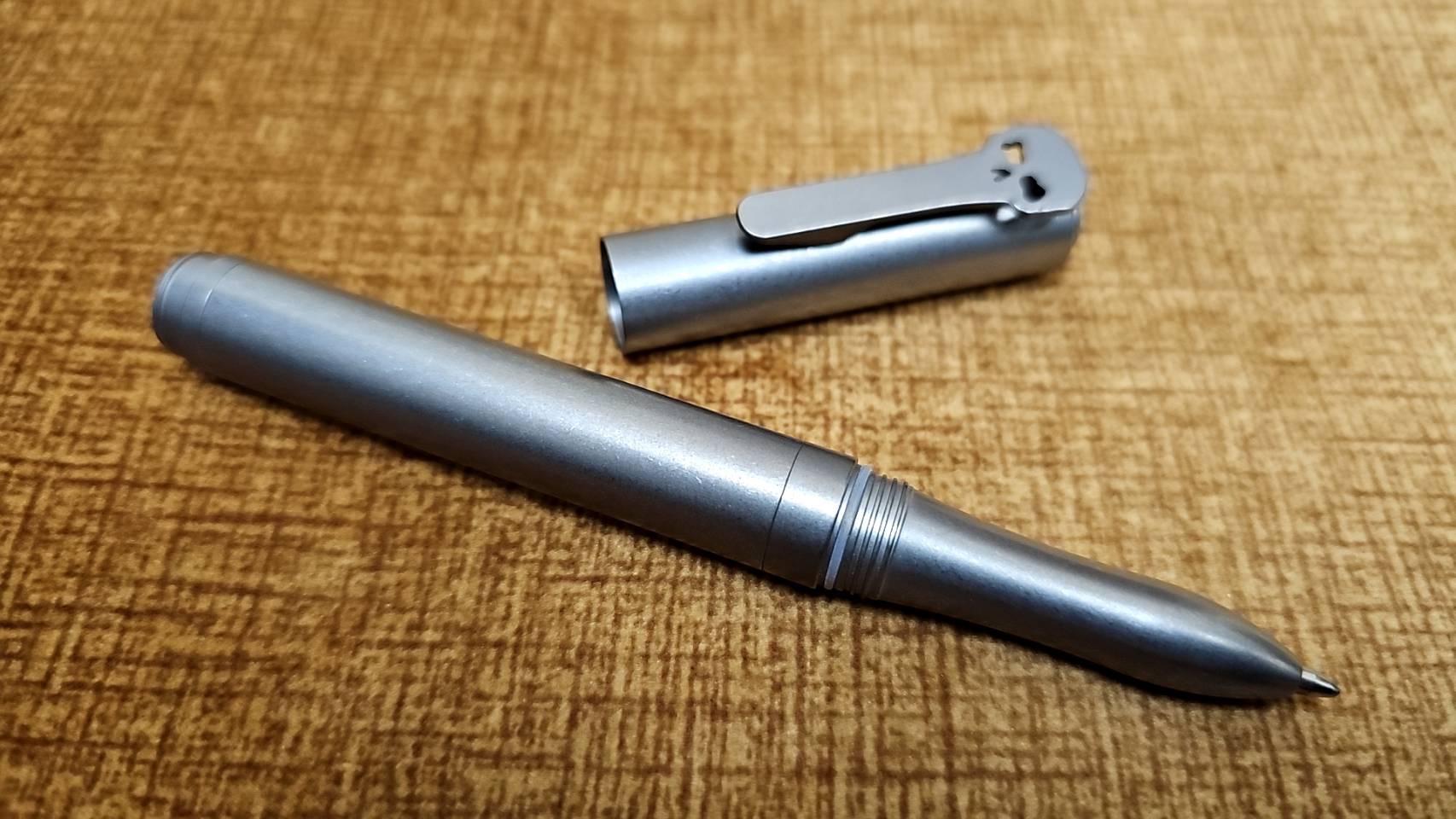 CHAVES KNIVES ULTRAMAR TWIST CAP PEN BEAD BLAST TITANIUM
