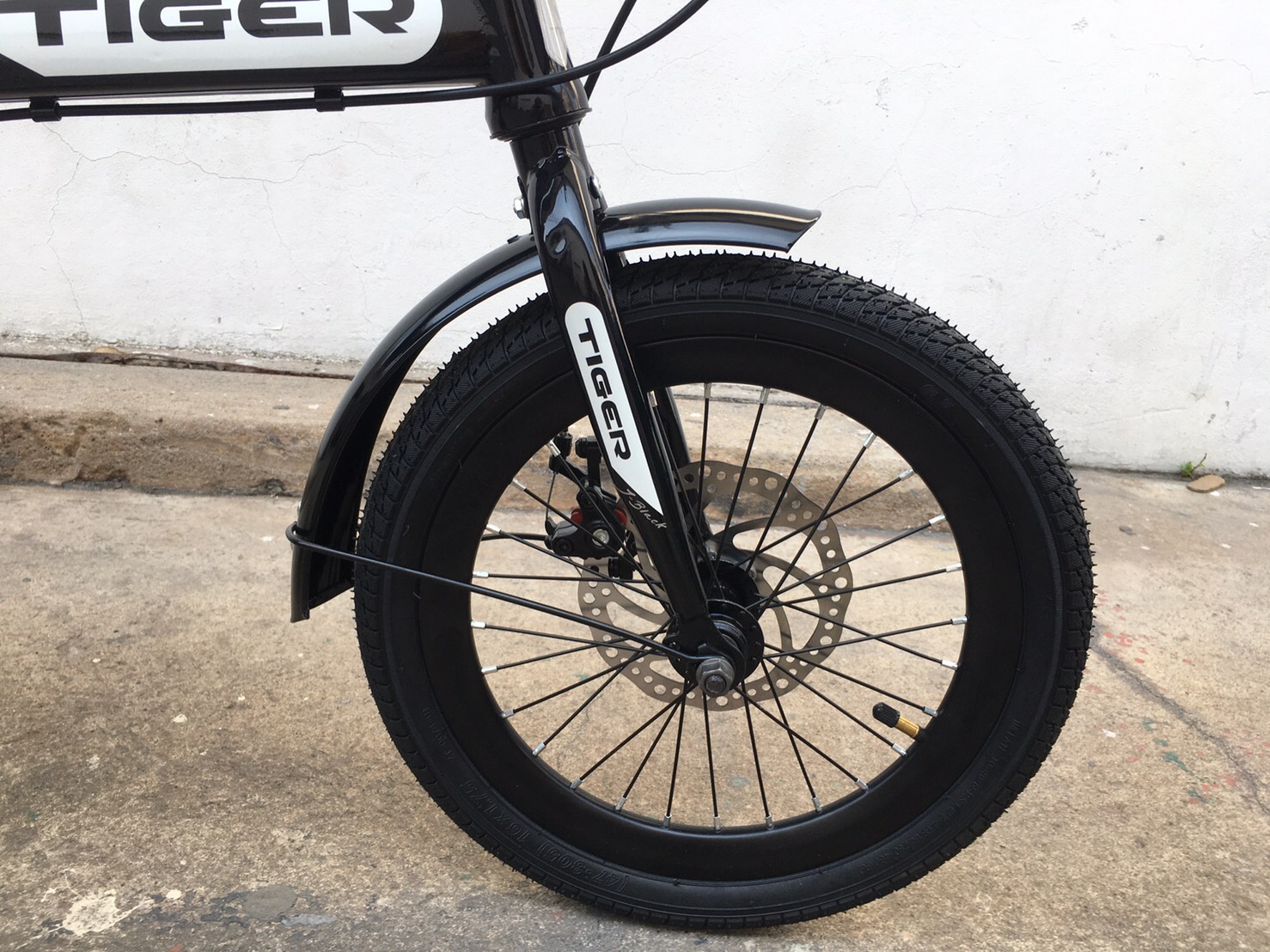 จักรยานพับ TIGER J-BLACK 16"นิ้ว Single speeds เฟรมเหล็ก, ปี 2021