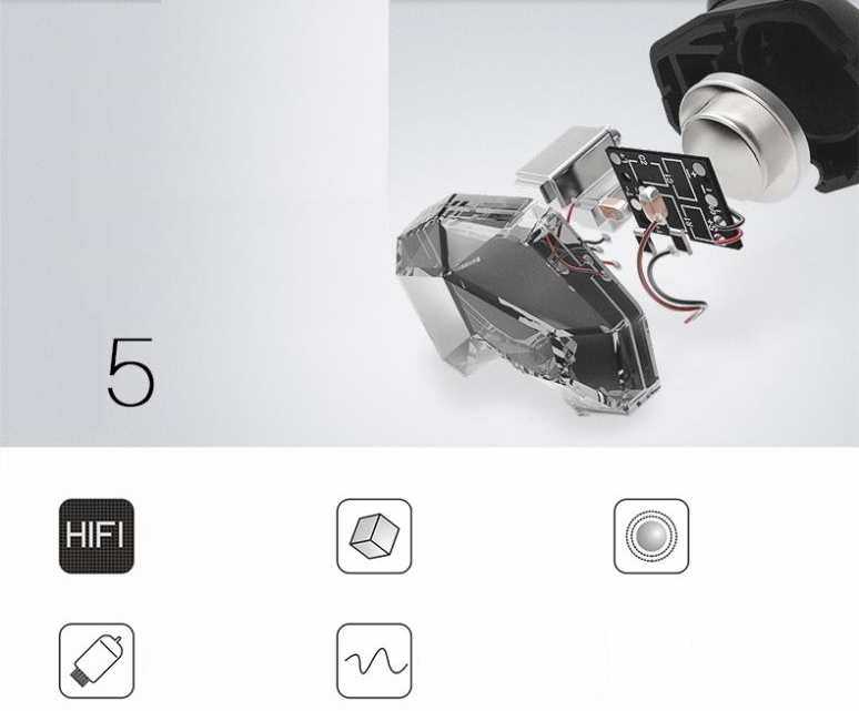 ขาย หูฟัง TTPOD T2 สีน้ำเงินใส สุดยอดหูฟังระดับเทพ 3 driver Hybrid (2BA 1 Dynamic) เสียงดี สายถักไม่พันกัน